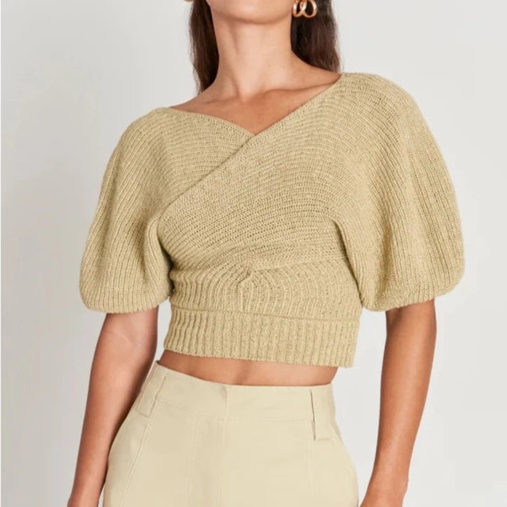 Cult Gaia Shelly Knit Sweater - Khaki